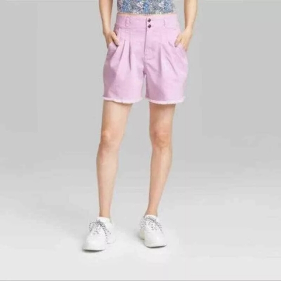 WILD FABLE | Pink Women's High Waisted Shorts AS IS - Picture 4 of 15